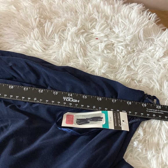 NWT Cachet Navy One Shoulder Gown Size 16 - Picture 10 of 10